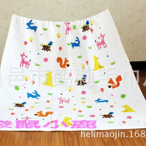 Продвижение этого белого не-флуоресцентный агент двухслойные соты Марлевое банное полотенце детское полотенце одеяло Лето Прохладный ребенок