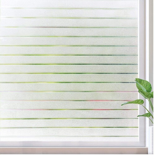 Factory wholesale new horizontal bar no-glue static glass film for glass windows and cabinets, removable static glass film