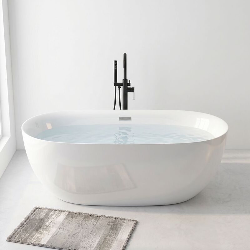 Bathroom Household Small-Sized Single-Person Acrylic Seamless Integrated High-End Freestanding Bathtub for Adults