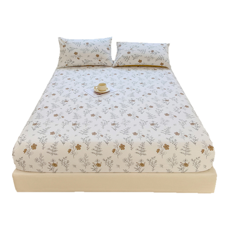 Nueva funda de cama de algodón de algodón de una sola pieza de colchón grueso funda de cama antideslizante funda de polvo funda de cama 2024 nuevo