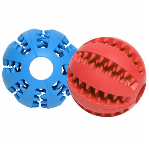 Pet toy card food alone entertainment dog ball grinding rubber elastic solid ball dog toy anti-spill ball