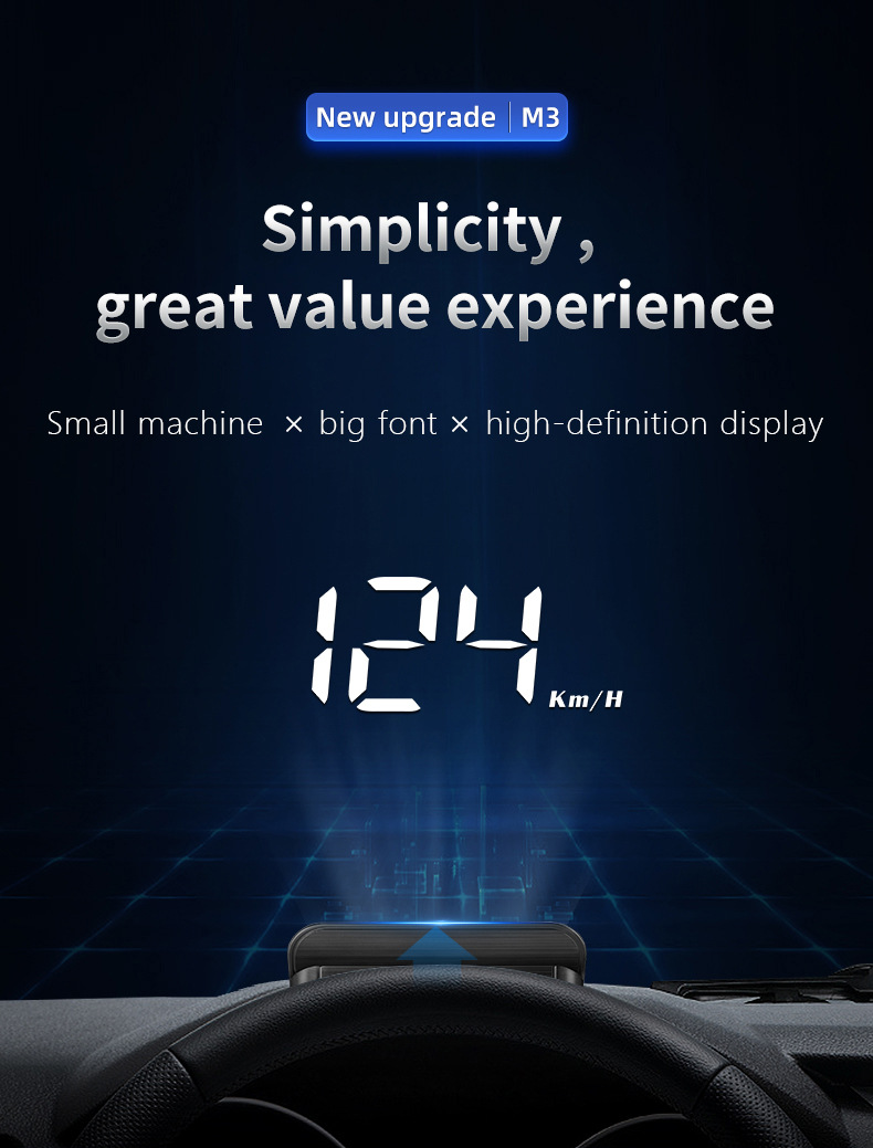 Weiying Intelligent Car Hud Head-Up Display Obd2 Multi-Function Color Screen Driving Computer Hd Instrument Panel
