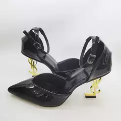 Fashionable Versatile Pointed Toe Slingback Ankle Strap Sandals Novelty Heel Commuter High Heels New Hot Sale European Market