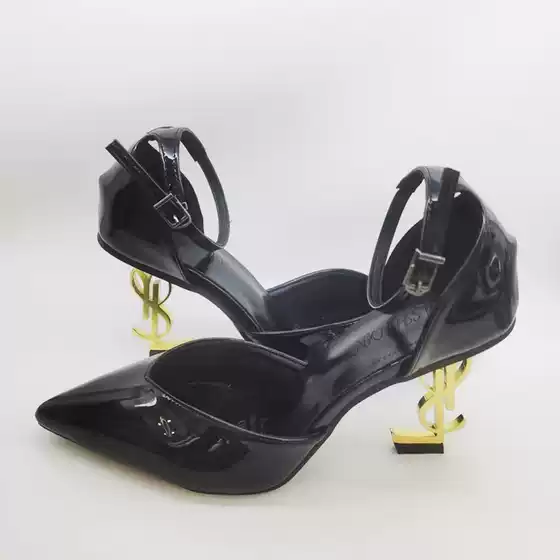 Fashionable Versatile Pointed Toe Slingback Ankle Strap Sandals Novelty Heel Commuter High Heels New Hot Sale European Market
