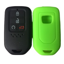 适用本田CR-V智能4键硅胶钥匙套思铂睿锁匙包UR-V汽车遥控保护套