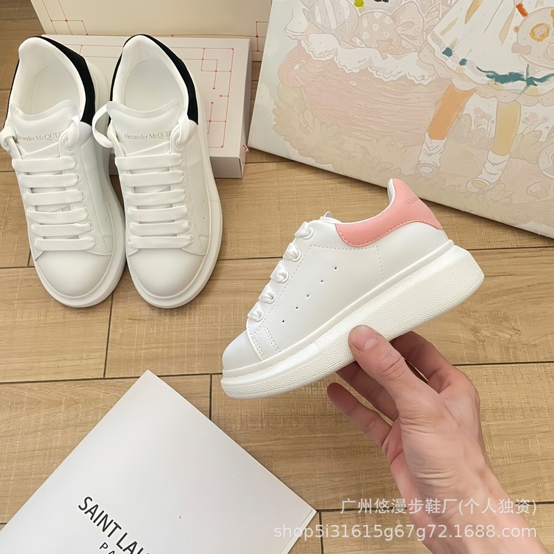 麦昆儿童小白鞋男童2025新款春秋百搭高端板鞋学生白色运动鞋女童|undefined