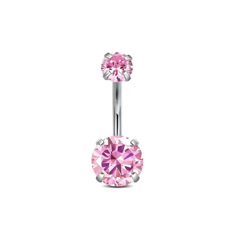 Belly Button Ring European Titanium With Zirconia Stainless Steel_voghion.com