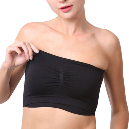 All-in-one strapless underwear for women, wrap-top tube top, one-line student bottoming, anti-exposure, push-up, non-slip, beautiful back bra