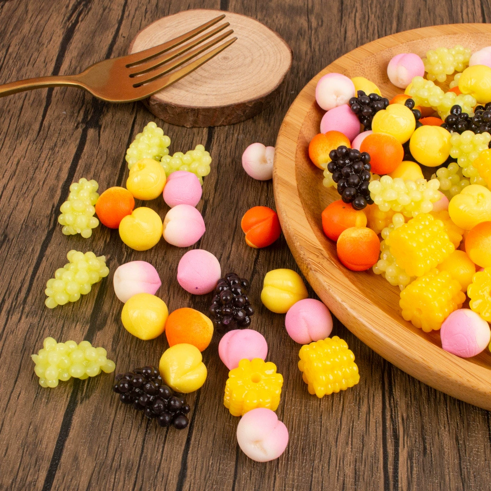 TPR моделирование маленьких фруктов виноград персик кукуруза модель мягкая и эластичная