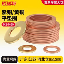 RoSH黄铜平垫片铜垫圈M2介子大平垫片M24紫铜垫片密封铜华司螺丝