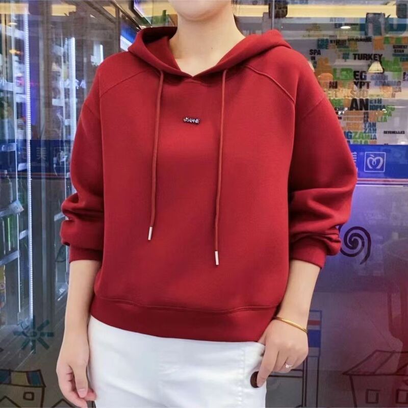 2025 New T-Shirt Women's Bottoming Shirt Long-Sleeved Middle-Aged Mother Women's Loose Hooded Top Women's Summer High-Bottom 2025 New T-Shirt Women's Bottoming Shirt Long-Sleeved Middle-Aged Mother Women's Loose Hooded Top Women's Summer High-Bottom