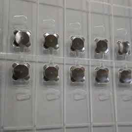 手写板锅仔片弹片按键贴纸/十字形/各种直径大小。