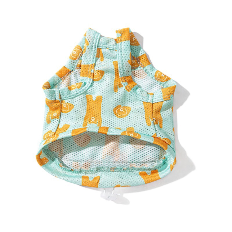 Chalete de oso simple y lindo verano perro ventilado tracción chaqueta con capuchón perro pequeño cachorro ropa de mascotas