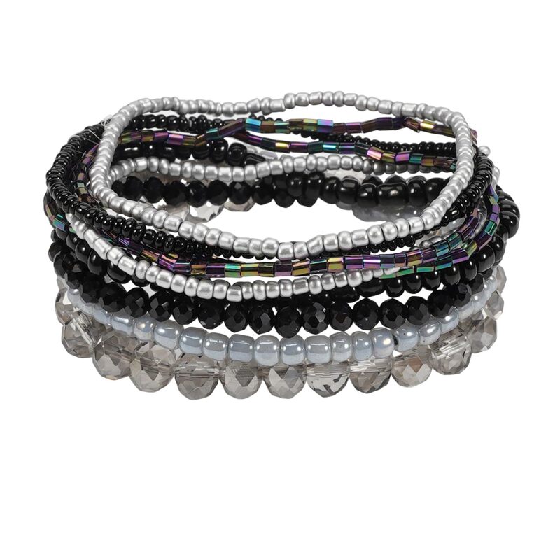 Temu Hot Sale Bohemian 9-Piece Set of Elastic Mixed Color Multi-Layer Seed Bead Bracelets for Girls Temu Hot Sale Bohemian 9-Piece Set of Elastic Mixed Color Multi-Layer Seed Bead Bracelets for Girls