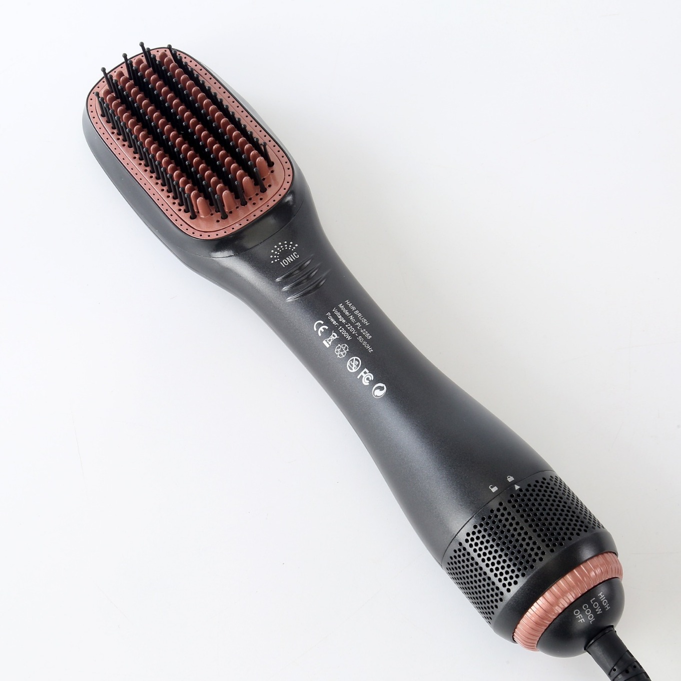 Cross-Border New Electric Three-In-One Hair Dryer Hot Air Comb Hairdressing Comb Hair Dryer Comb Hair Iron Curling Wand