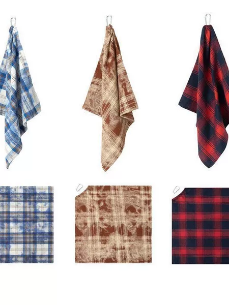 Dopamine American Retro Waist Accessory Small Square Scarf Hip-Hop Trendy Plaid Scarf Waist Decoration