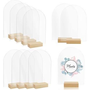 Unfinished Transparent Acrylic Arch Logo Seat Card DIY Party Ornaments Wedding Table Card