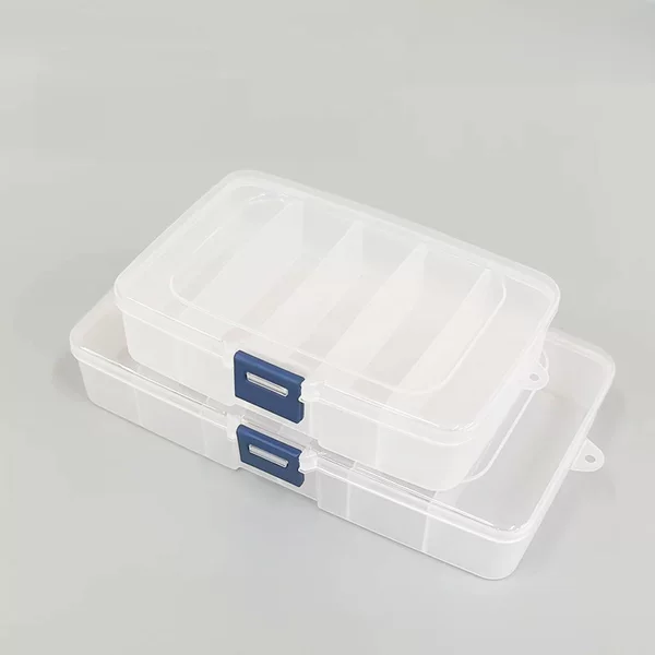 Pp5 Grids Plastic Box, Vertical 6-Grids Fixed Insert Storage Box, Small Trinket Parts Storage Box