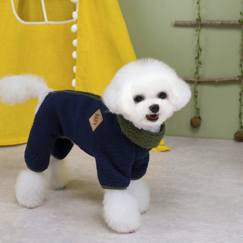 秋冬可牵引加绒狗狗衣服德文宠物泰迪柯基小型犬保暖无毛猫咪衣服|undefined