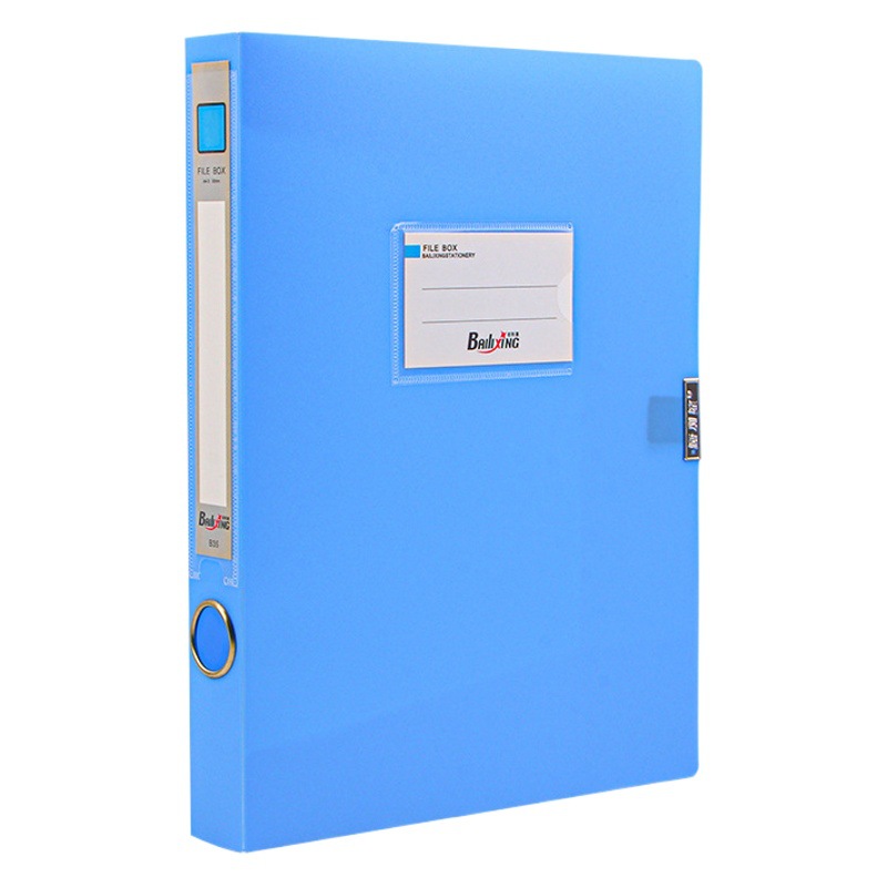 Directo de fábrica caja de archivo A4 PP caja de archivo de plástico suministros de oficina de información de almacenamiento de facturas carpeta al por mayor