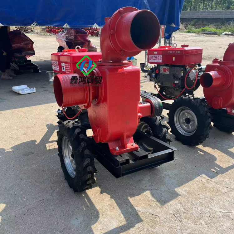 城市排涝柴油抽水泵 铸铁柴油防汛清水泵 拖车式柴油大口径自吸泵