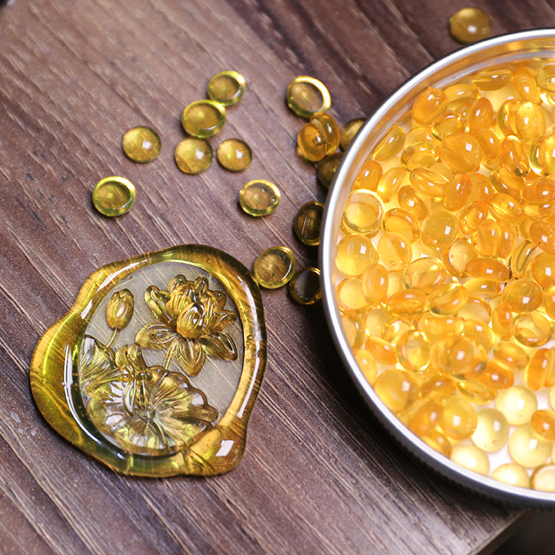 Various packaging of fire paint rubber particles, amber gold transparent shark tears, fire paint seal wax particles, transparent fire paint non-wax particles