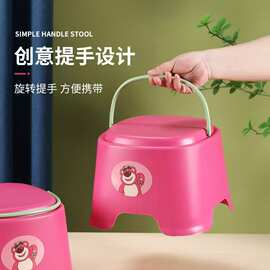 家用小板凳浴室凳创意换鞋凳卡通儿童卡通凳可印刷手提塑料凳子