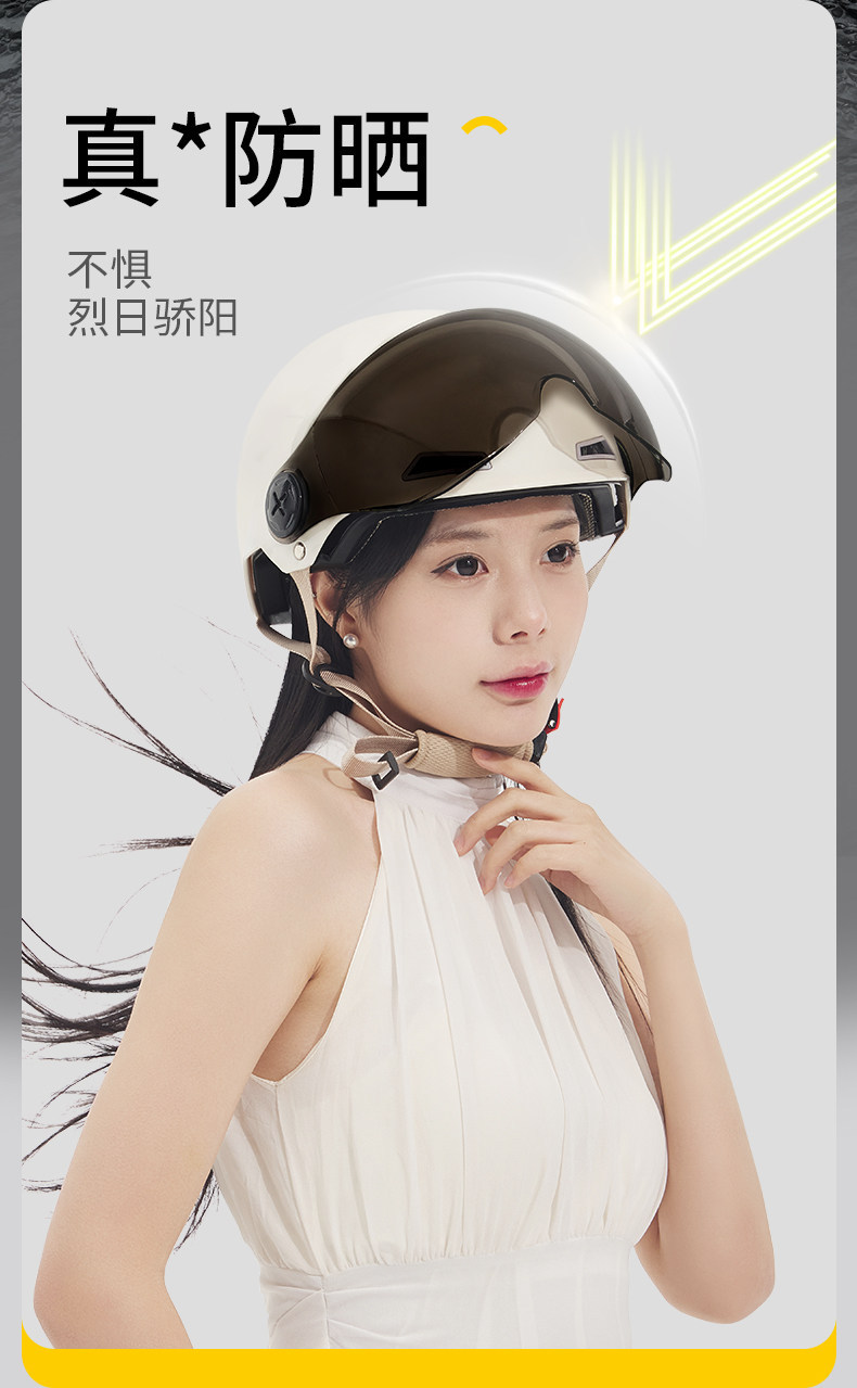 Extra Large Motorcycle Helmet 3C Certified All Seasons Summer Retro Electric Vehicle Helmet