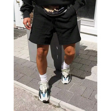 C 13910 Men's solid straight casual shorts ��ʿ��ɫֱͲ����