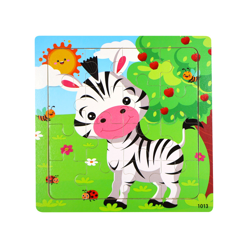 Puzzle plano de madera para niños pensamiento lógico juguetes de entrenamiento de mano movimiento fino