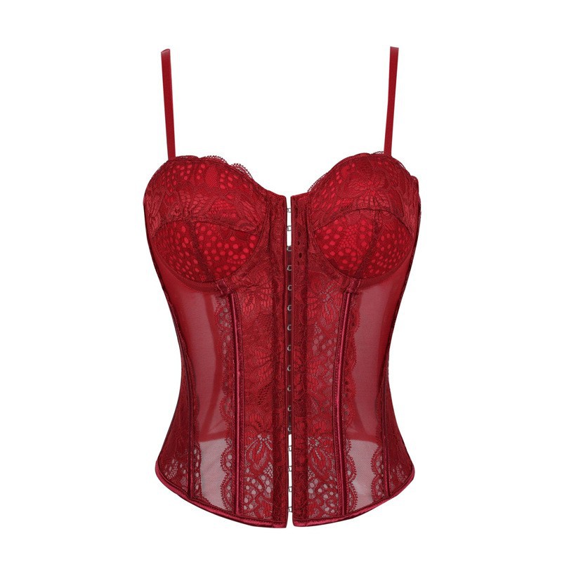 Top Moldeador de Encaje con Varillas de Poliéster Transparente para Cintura image 6