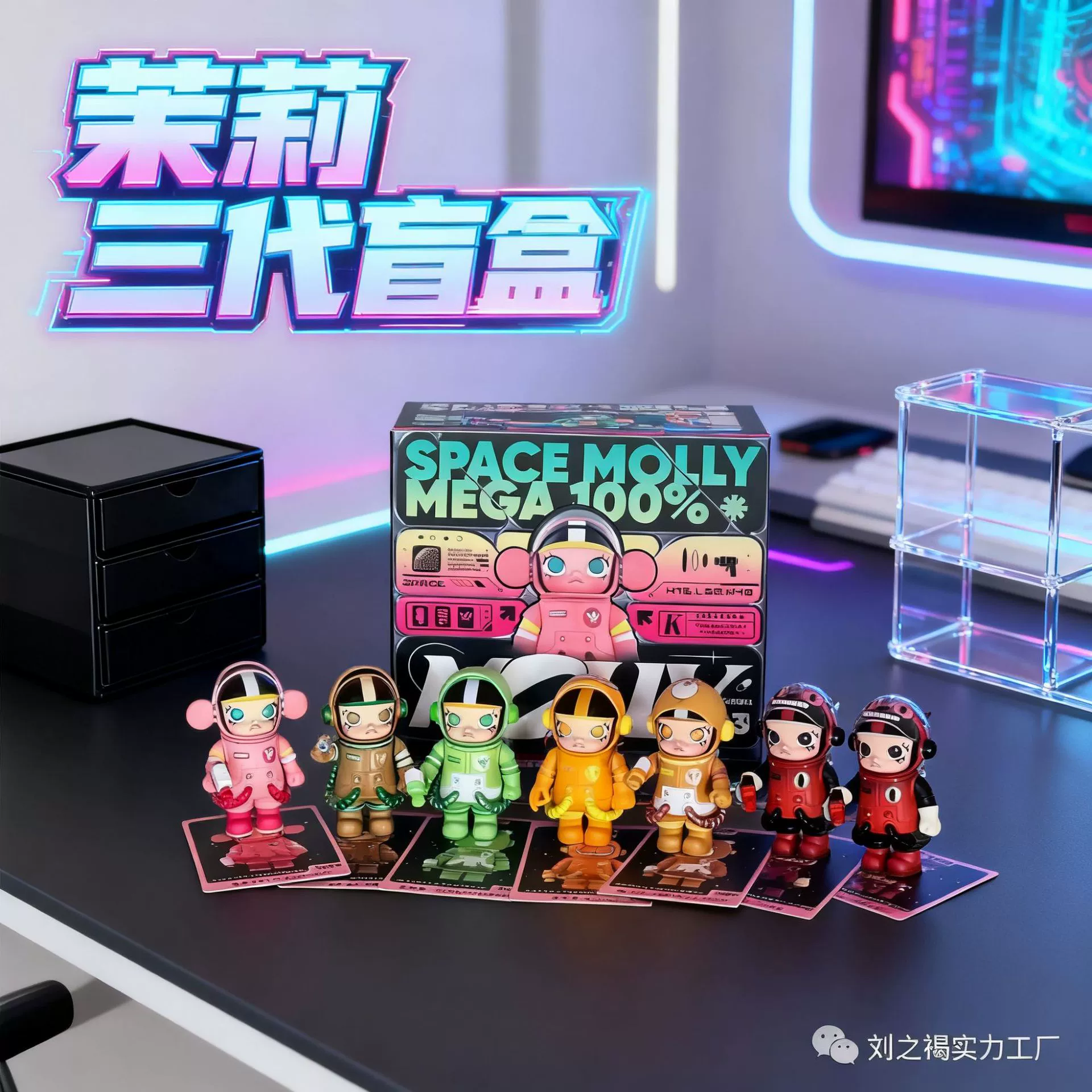 Bubble Mart Blind Box MEGASPACMOLLY Jasmine Anniversary Series Astronaut Third Generation Blind Box Figure Trendy Toy