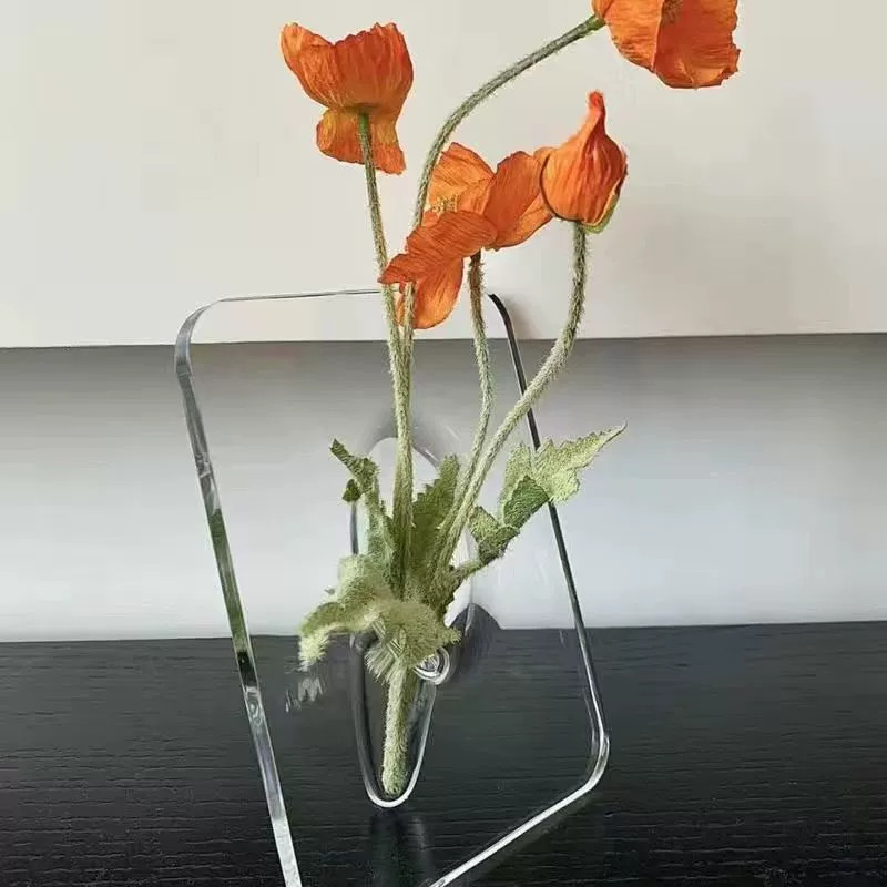 Фоторамка ваза акриловая прозрачная гидропонная цветочная композиция водная культура зеленые растения украшения гостиная рабочий стол входной свет роскошный элитный смысл