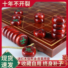 中国象棋实木金丝楠酸枝黑檀红木象棋带棋盘折叠家用大号象棋高档