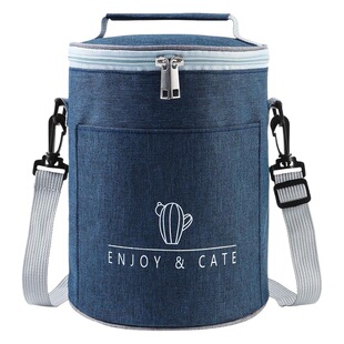 Heat preservation bag spot supply large new round work with meal bag lunch box bag heat preservation bag portable lunch bag