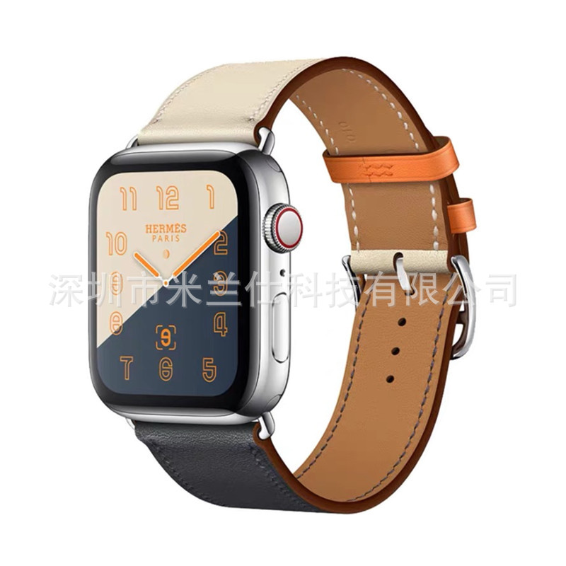 Adecuado para Apple Watch applewatch Correa S9 cuero genuino iwatch456789SE deportes ultra2 fabricante