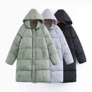 2025冬装新款韩版连帽宽松面包服加厚棉服大码中长款棉袄外套上衣