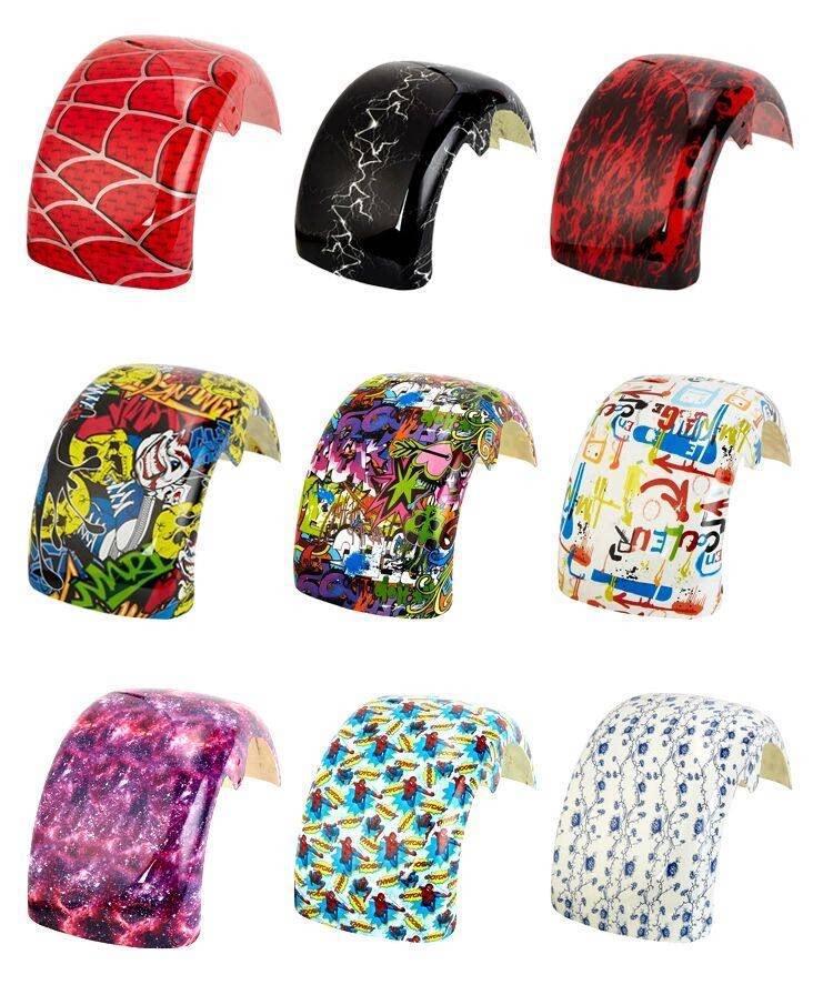 Harley electric vehicle accessories: colorful mudguards, waterproof plastic parts, protective shells, and custom-designed patterns