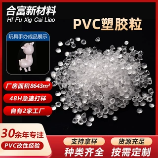 PVC胶料包装料收缩膜标签条软质透明颗粒PVC改性塑料颗粒加工定制