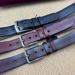 男士牛皮腰带男休闲裤腰带仿古针扣现货批发男士皮带厂家批发现货