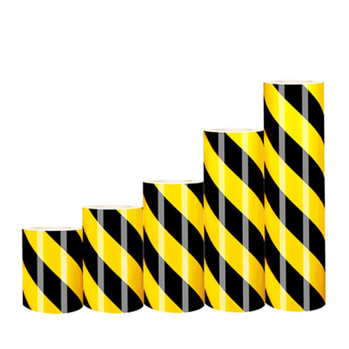 Reflective warning tape wholesale black and yellow floor tape zebra crossing safety warning landmark sticker glow tape