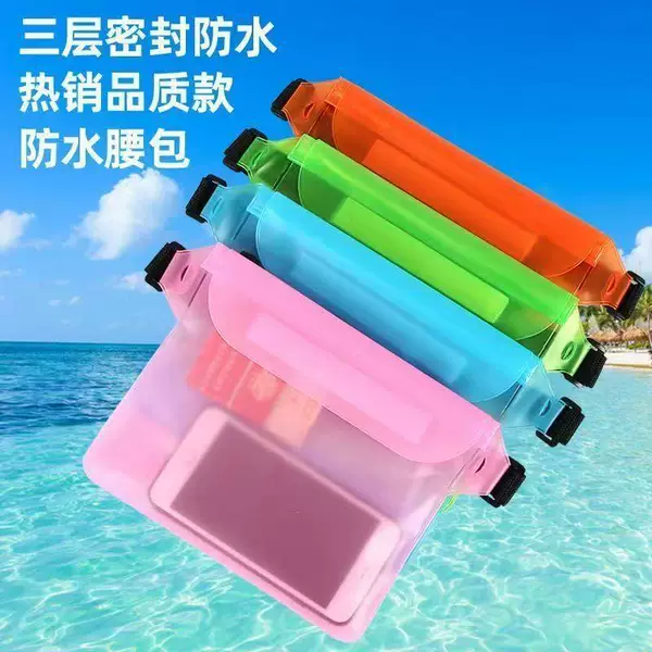 Waterproof Mobile Phone Waist Bag with Three Layers of Sealing, Suitable for Swimming, Rafting, and Water Splashing Festival, Can Take Photos with Touch Screen, Large Capacity Waterproof Phone Pouch