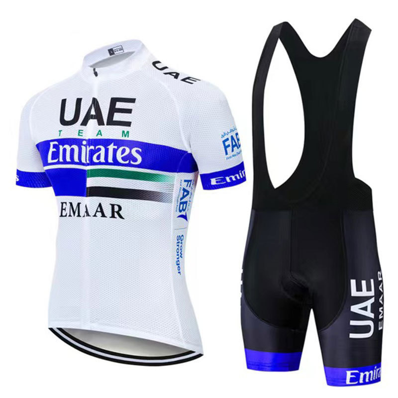 Autumn and Summer Uae Tour De France Cycling Jersey Cycling Suit Men's and Women's Road Bike Breathable Quick-Drying Clothing