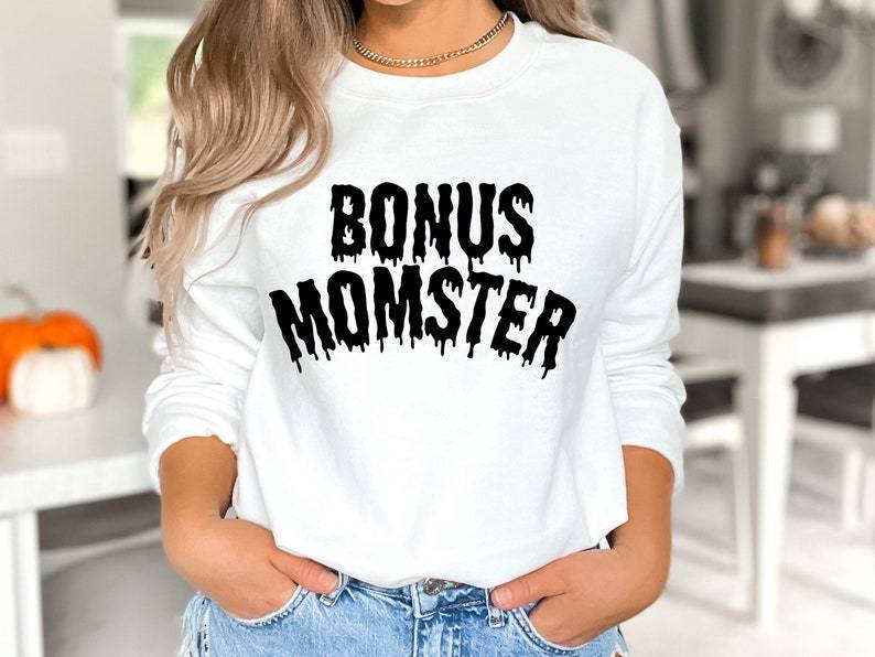 Wish Reward Stepmother's Cute Fun Gift Crewneck Personality Simple Casual Sweat Amazon Solid Color Crewneck