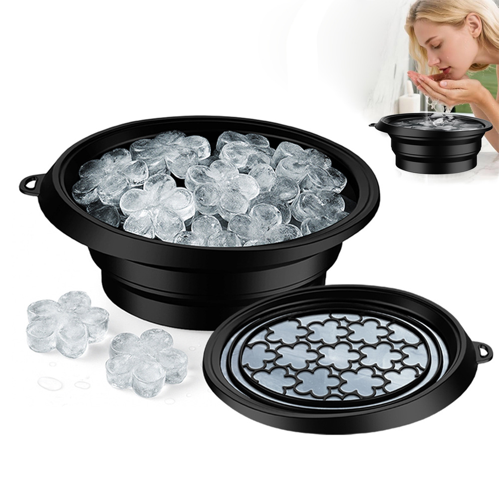 Aumentar el tamaño de Amazon lavabo portátil de hielo lavabo silicona lavabo plegable lavabo