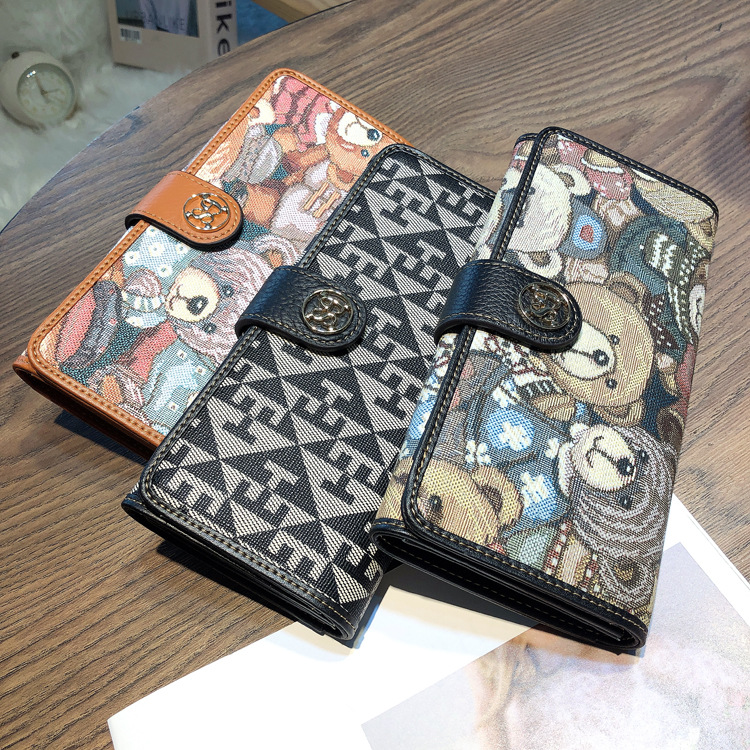 Dames lederen kaarthouder clutch portemonnee voor telefoon geld_voghion.com