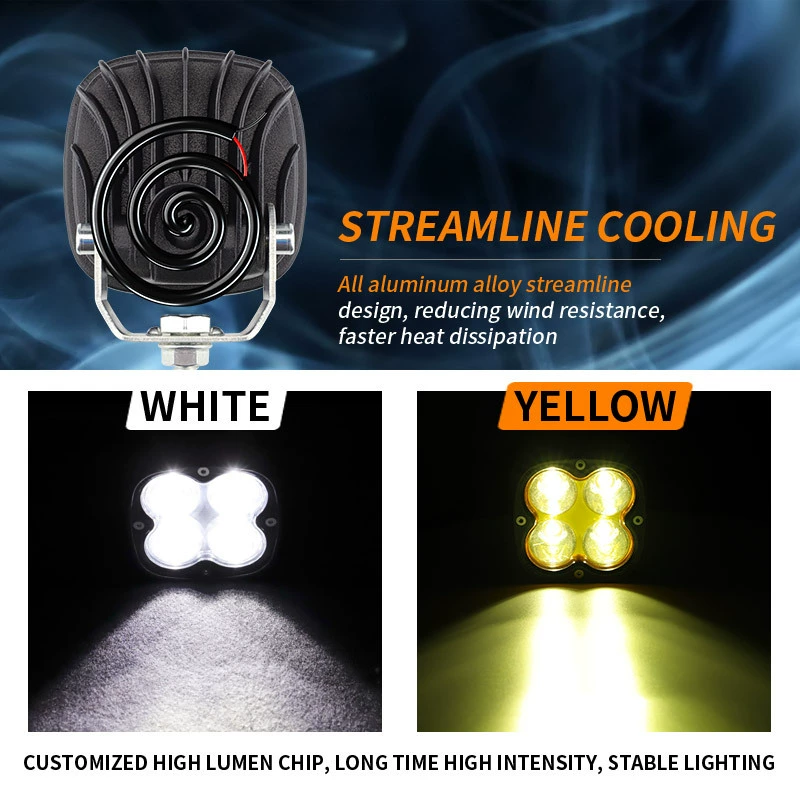 LED-рабочие внедорожные модифицированные огни, 80В, высокая мощность, 40Вт