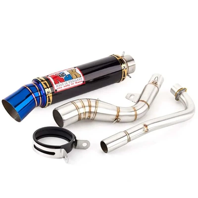 Motorcycle exhaust pipe – Steel Front Section, Non-Destructive Installation