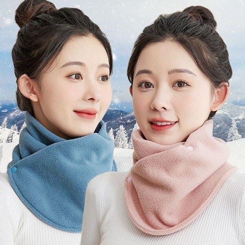 Neck Gaiter Women Autumn Winter Men Neck Cover Shoulder Protection Cervical Windproof Warm Outdoor Cycling Fleece Scarf Versatile