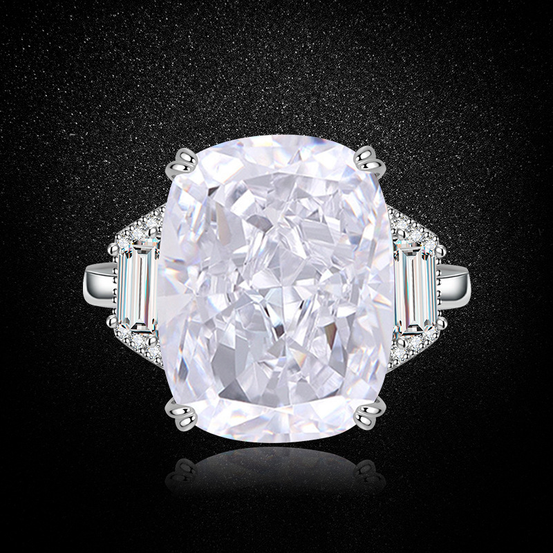 Geometric Pattern Wholesale Jewelry Elegant Geometric Copper High Carbon Diamond Plating Adjustable Ring